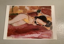 1 Kunst Postkarte, Liegender weiblicher Akt , Edvard Munch, Frau, Neu