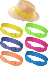 Tigeen 6 Pcs Stretchable Bowknot Hat Band Cowboy 23.6 inches, Bright Colors