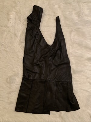 MAXIMILIAN DAVIS New Sienna Pleated Halter Dress Leather Black Size 8 | eBay MAXIMILIAN DAVIS New Sienna Pleated Halter Dress Leather Black Size 8 | eBay
