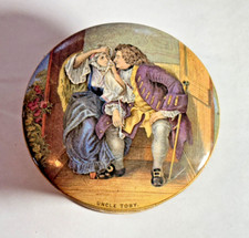 Antique 19th Century "Uncle Toby" Prattware Lidded Covered Porcelain Dresser Box