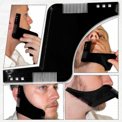 Bartschablone Bartkamm Bartpflege Bart Schablone Rasur Rasierhilfe Vorlage Tool