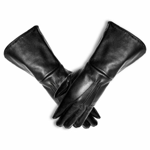 Genuine Leather Men's Motorcycle Riding Biker Leather Driving Racing Gloves