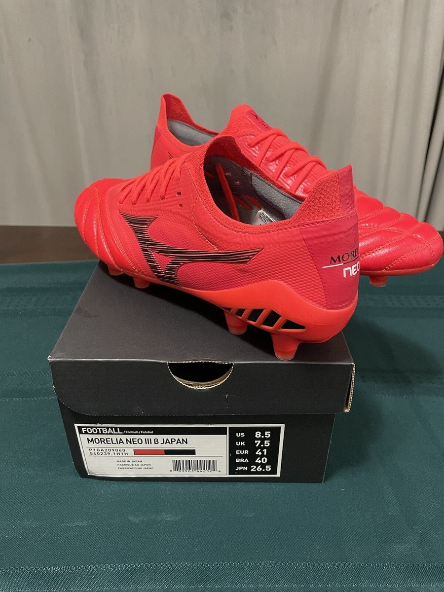 Mizuno Morelia Neo 3 Beta US 8.5 Red & Black New In Box Made
