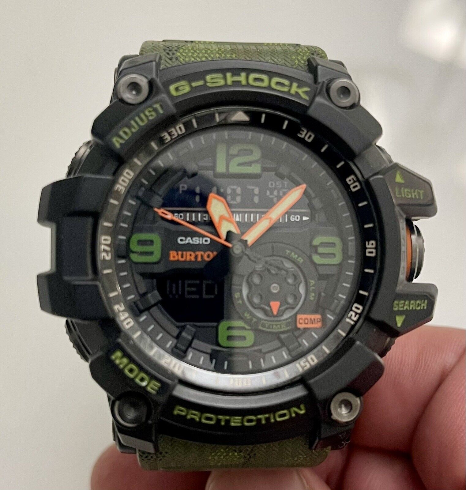 Casio G-SHOCK BURTON Limited GG-1000BTN-1A 56.2 x 55.3 x 17.3 mm Camo Green