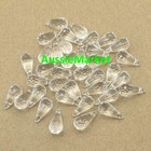 50 x faceted tear drops clear beads acrylic plastic 16mm x 8mm loose spacer new