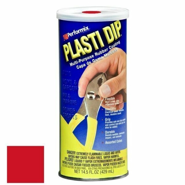 Performix Plasti Dip MultiPurpose Rubber Coating Red, 14.5 fl. oz