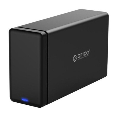 Orico Aluminium 2 Bay Raid 3.5'' SATA USB 3.0 External Hard Drive Enclosure