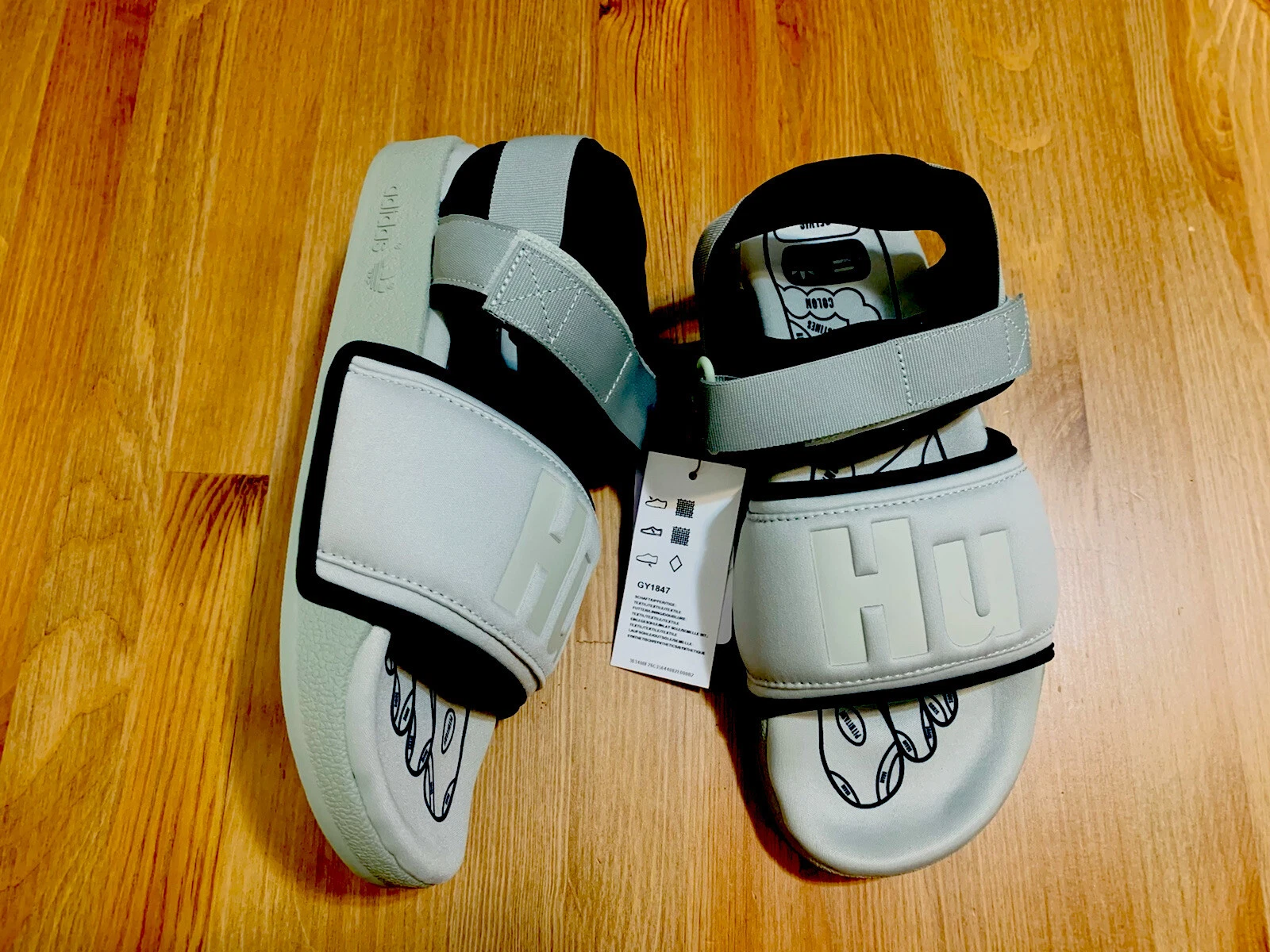 Adidas Adilette 2.0 HU Pharrell halo verde sandali scarpe GY1847 nuovi senza scatola taglia 7M 8W