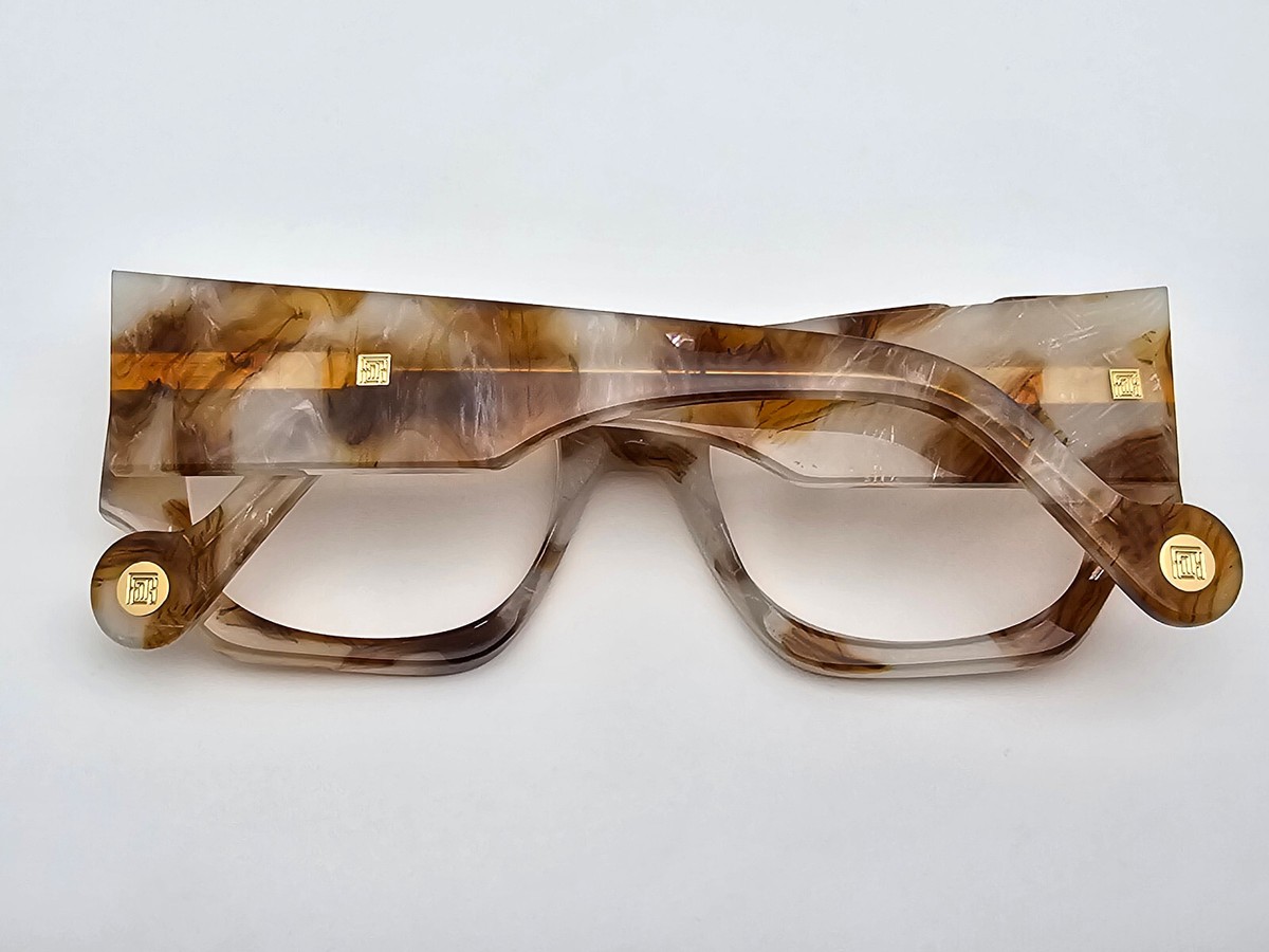 Fenty FY400171 55E Brown Ivory Marble Sunglasses Frame w  display picture 2