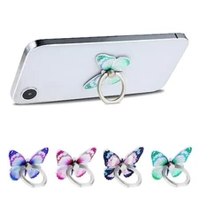 4 Pack Butterfly Cell Phone Ring Stand Holder 360° Rotation Kickstand Hand Grip