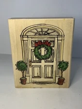 NEW Holly Pond Hill  Rubber Stamps Rabbits HOLIDAY DOOR Christmas K13168