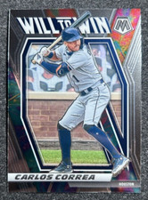 2021 Panini Mosaic Baseball Carlos Correa Will To Win #WTW10 Houston Astros