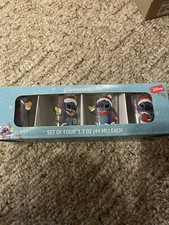 Lilo & Stitch Christmas Shot Glasses 1.5 Oz Each Glassware Set Of 4