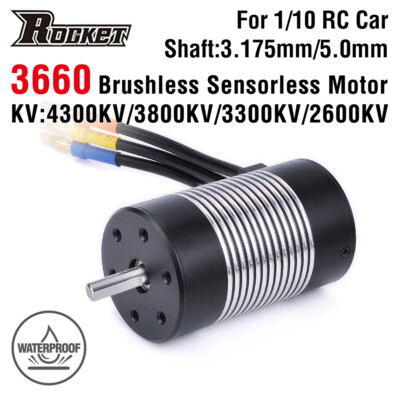 Rocket 3660 Waterproof Brushless Sensorless Motor für 1/10 Tamiya Traxxas RC Car