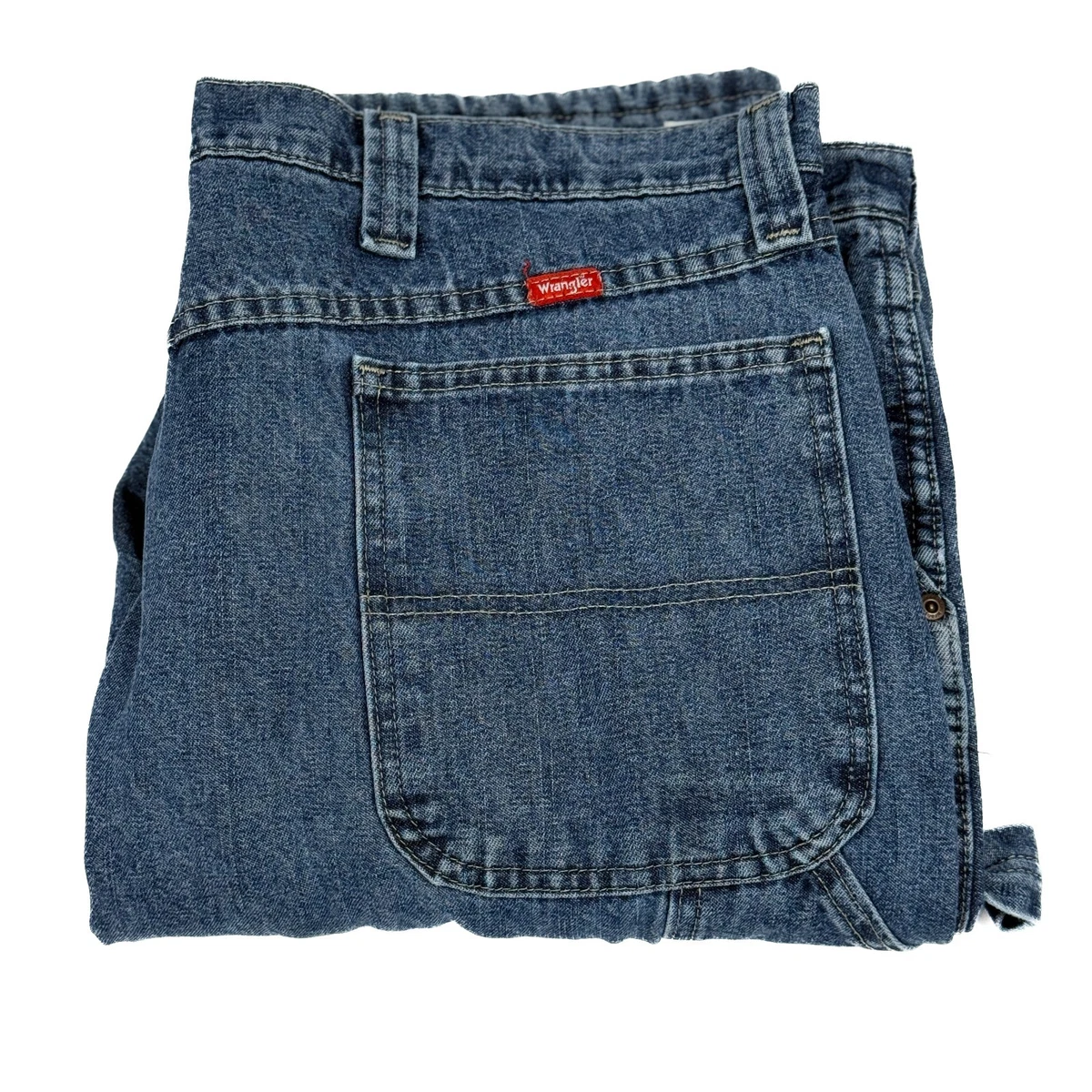 Full Blue Men's Carpenter Jeans – Light Stonewash, Loose Fit, 48W X 30L, 100% Cotton Denim With Classic Carpenter Pockets - View #9