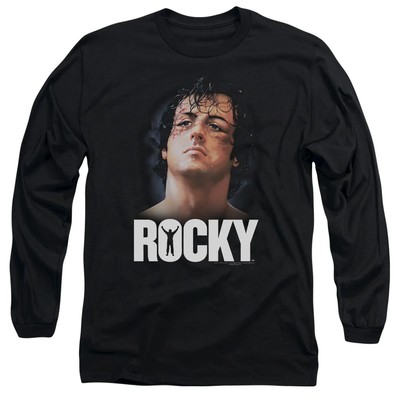 Rocky The Champ Mens Long Sleeve Shirt Black Officially Licensed