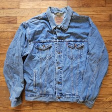 VTG Levis Jacket Mens Sz XL Blue Type 3 III Denim Trucker USA 90s 70507 0389