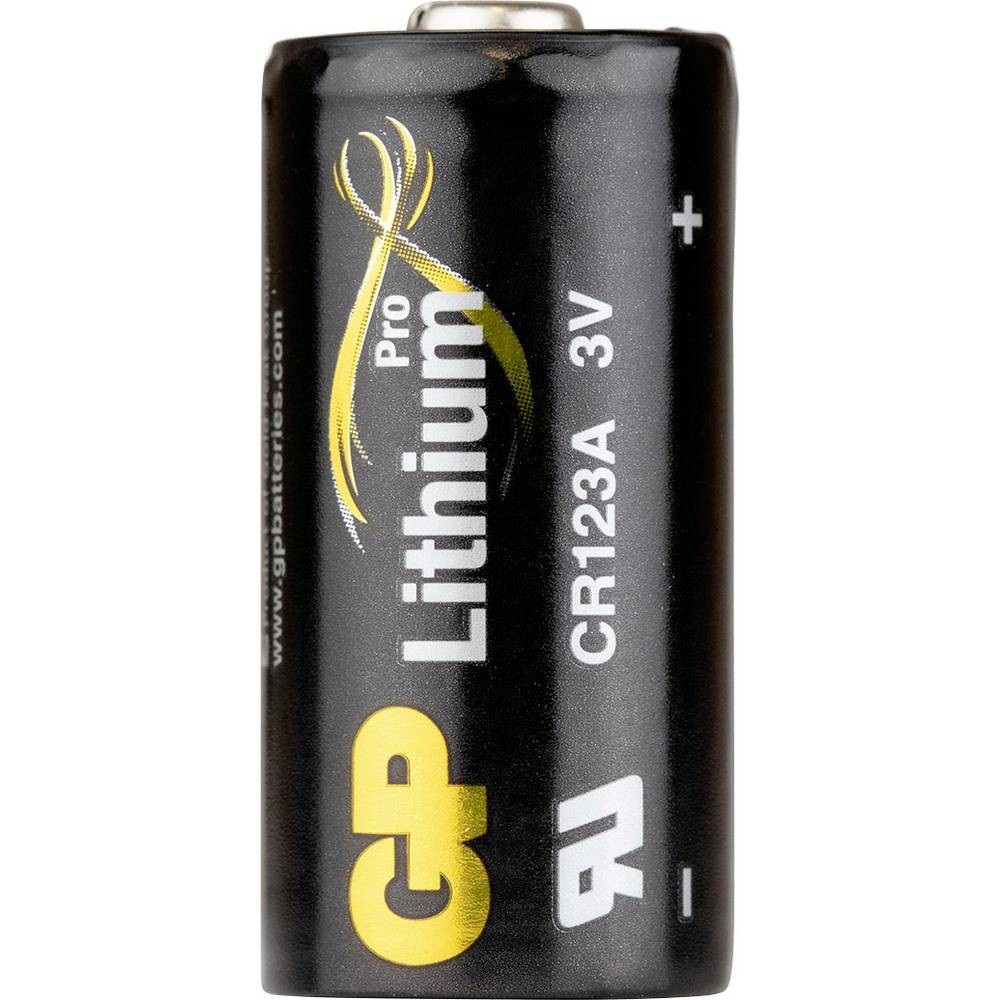 Pile photo CR-123A GP lithium 1500 mAh haute autonomie et tension 3 V stable