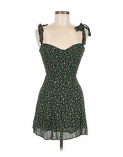 Reformation Christine Mini Dress Green Floral Size 8