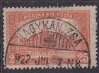 HUNGARY  MAGYAR  POSTMARK / CANCEL  "NAGYKANIZSA"   1922