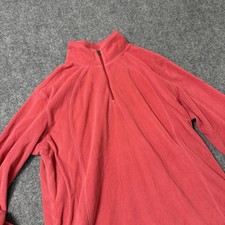 Women's Quarter Zip Fleece Pullover Travel Outdoor Blush Pink XL