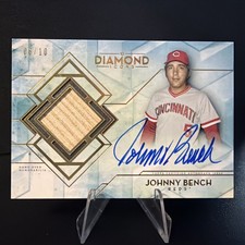 2020 Topps Diamond Icons Auto Relics Johnny Bench #SPA-JB /10 Cincinnati Reds 