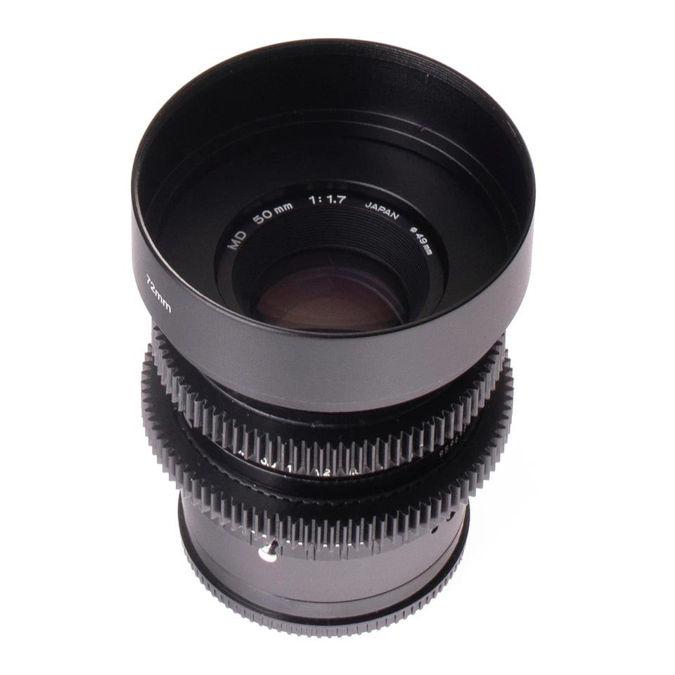 Lente Minolta MD 50mm F1.7 Cine Mod Prime con Bokeh Anamórfico | ¡Sony E-mount! Foto 2 de 4