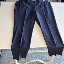 Chaps Men’s Blue Plaid Dress Pants Flat Front Straight Leg Regular Fit 42x30