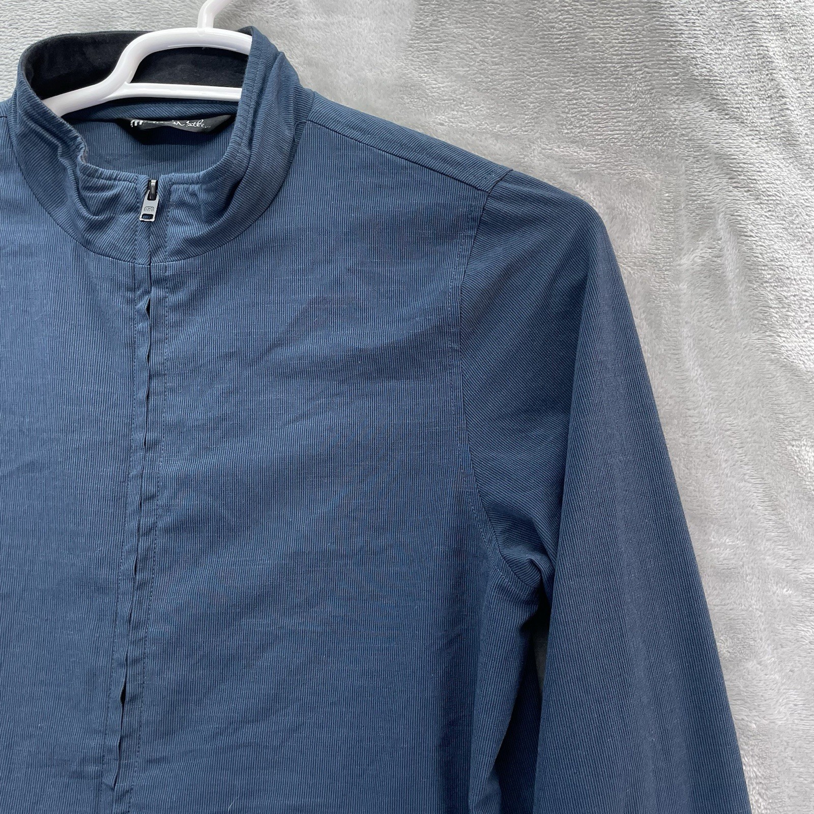 Travis Mathew jacket Men's Small Blue Road Soda Lightweight Windbreaker Golf zip image 9