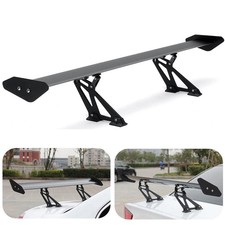 1x 53 Aluminum Universal Black Trunk Rear Spoiler Wing Adjustable Gt-style