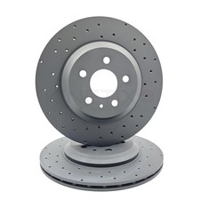 PAAR GELOCHTE BREMSSCHEIBEN HINTEN 335mm FÜR TESLA MODEL 3 PERFORMANCE (5YJ3) 2018-