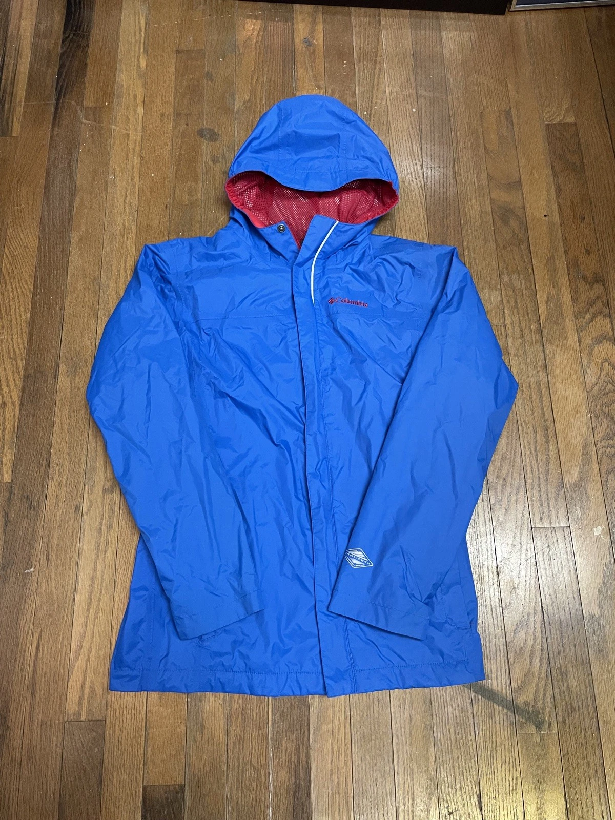 Columbia Omni-Tech Women Waterproof Rain Jacket Hooded Windbreaker Large 247
