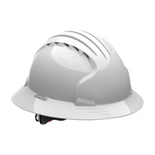 Deluxe 6161 280-EV6161-10V Full Brim Hard Hat with HDPE Shell, 6-Point Polyes...