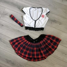 Vintage Ann Summers Head Girl Schoolgirl Fantasy Dress Up Full Outfit Size 8-10 