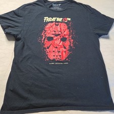 Friday The 13th Camp Crystal Lake Jason Shirt Men's L Large Short Sleeve