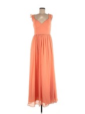 Azazie Women Orange Casual Dress 8