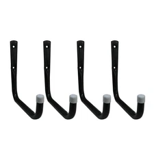 8090E Heavy Duty Steel Garage Storage/Large Utility Hooks 4 PackBlack