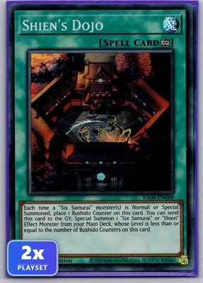 2x Shien's Dojo SPWA-EN049 SR 1st Edition NM