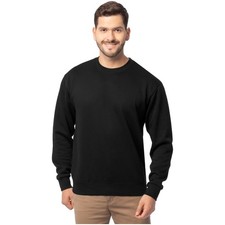 New Men's Fleece-Lined Crew Neck Pullover Sweater S-2XL   Free Shipping