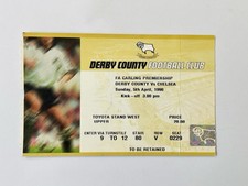 Derby County Chelsea 1998 Ticket Stub Premier League Football Memorabilia