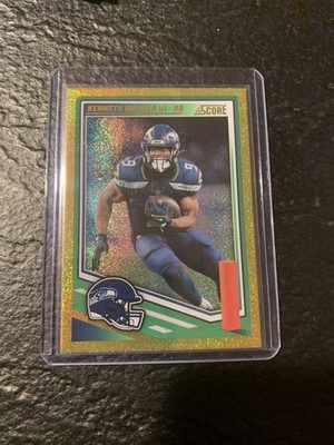 2025 Score Kenneth Walker III #297 Gold Dots 413 /499 Super Bowl MVP Seahawks