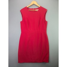 Kasper Dress Sheath Sleeveless Size 12 Red Career Workwear Cocktail Zipper Back