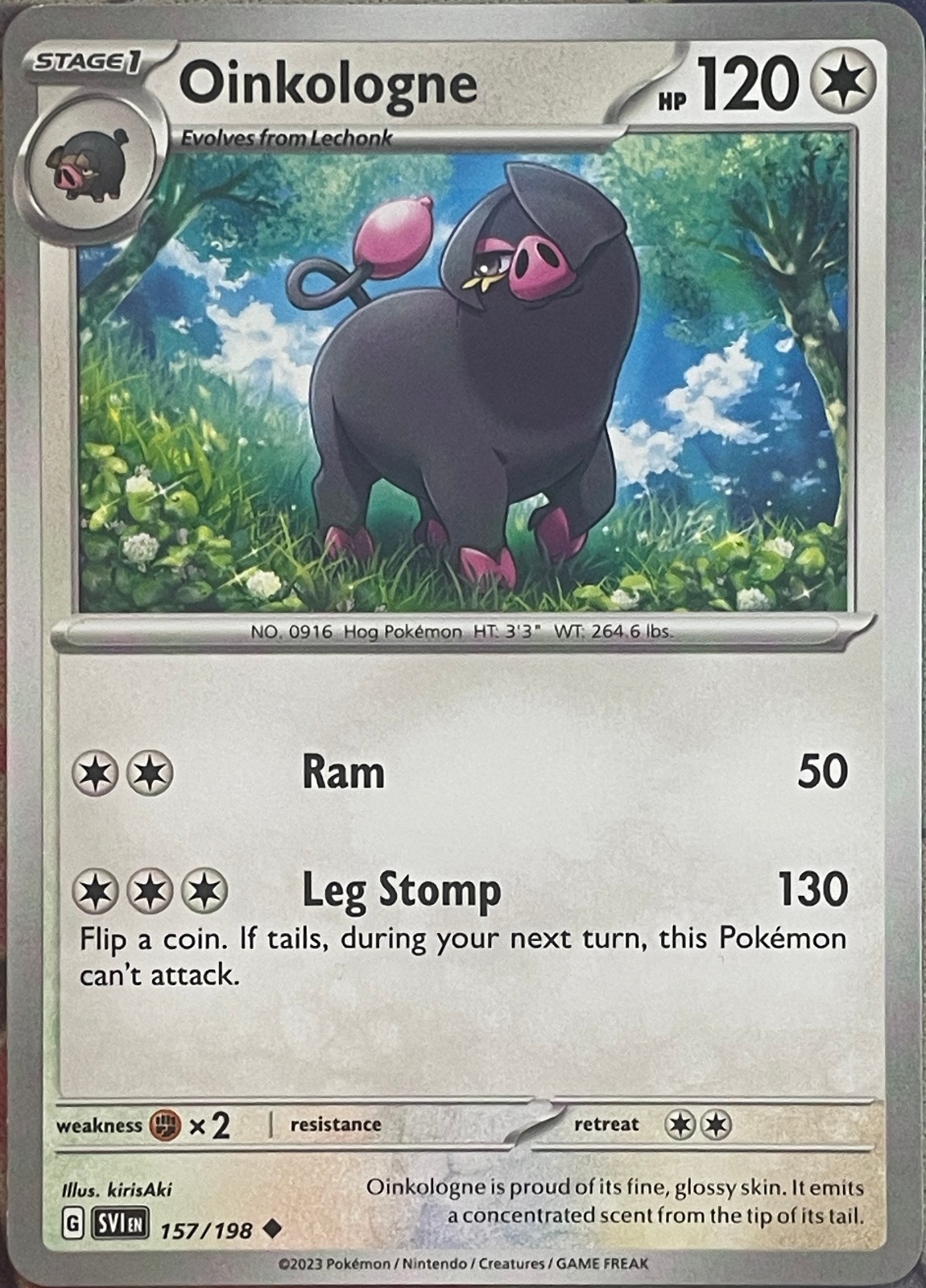 Oinkologne - 157/198 - Scarlet & Violet Base Pokemon 2023