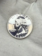1961 (P) Washington Quarter Gem Proof 90% Silver