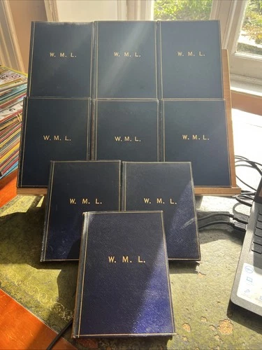 Blue Leather Vintage Sheet Music Books BEETHOVEN SYMPHONIES 1-9