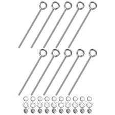 10-Sets Stainless Eyebolt M8x200mm Shoulder Lifting Eye Bolt with Nuts Washers