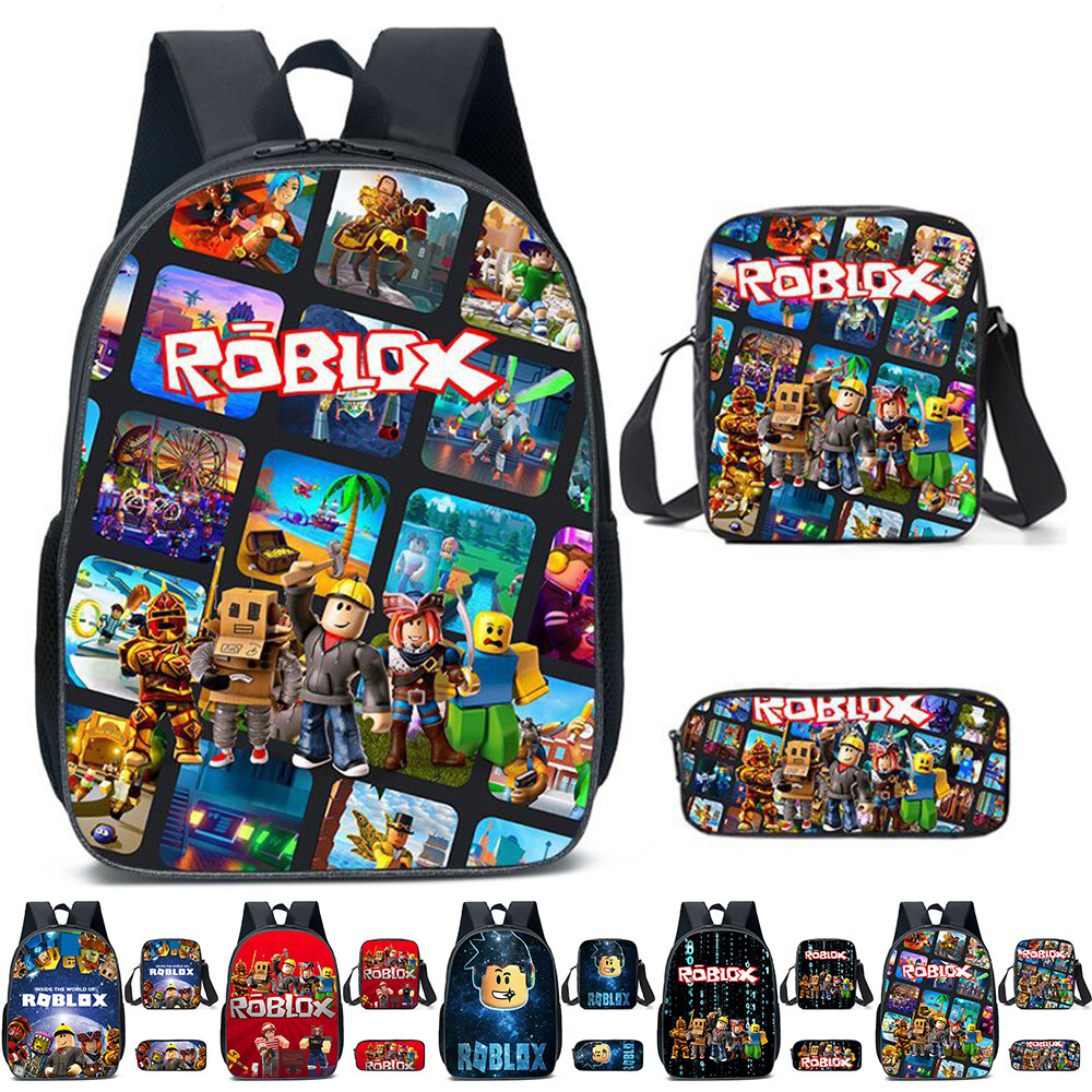 Roblox Schulrucksack – Mit Lunchbox & Federmäppchen, 27x17x40 Cm, Wasserabweisend, Für Laptop & Sport