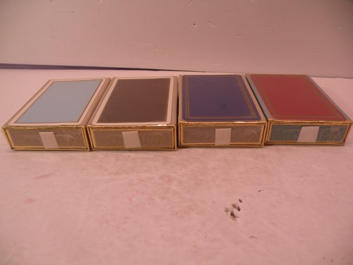 4 Decks Sealed Congress Playing Cards Cell-u-tone Finish Blue Brown Red Purple D - Picture 4 of 6