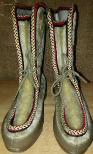 white moccasins boots