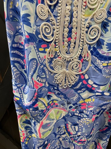 Lilly Pulitzer Carlotta Blue Peri Pinch Stretch Corded Lace Shift Dress Sz 6 NWT - Picture 6 of 13